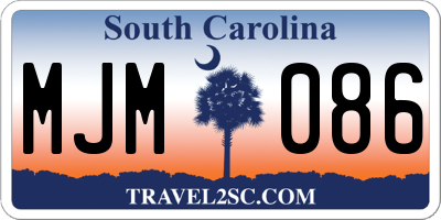 SC license plate MJM086