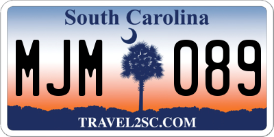 SC license plate MJM089