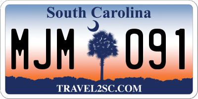 SC license plate MJM091