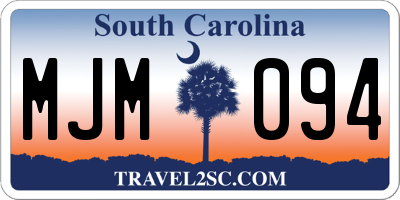 SC license plate MJM094