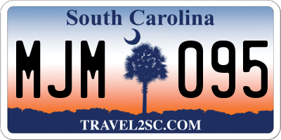 SC license plate MJM095