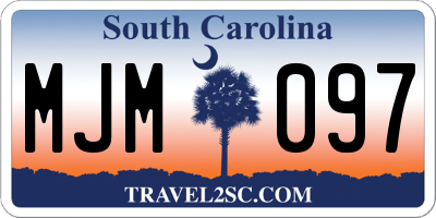 SC license plate MJM097