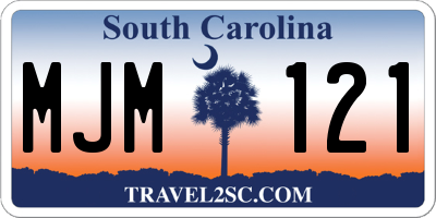 SC license plate MJM121