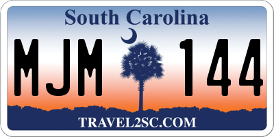 SC license plate MJM144