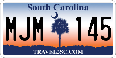 SC license plate MJM145