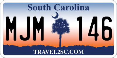 SC license plate MJM146