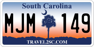 SC license plate MJM149