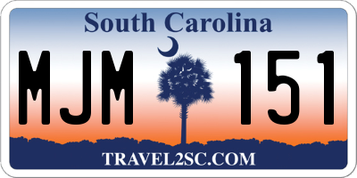 SC license plate MJM151