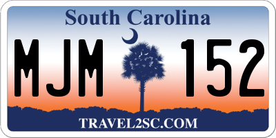SC license plate MJM152