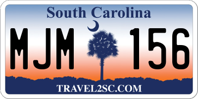 SC license plate MJM156