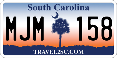 SC license plate MJM158