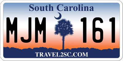 SC license plate MJM161