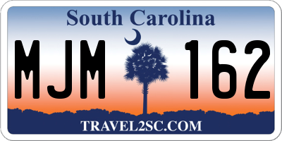 SC license plate MJM162