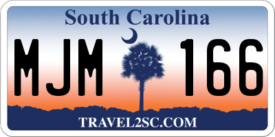 SC license plate MJM166
