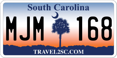 SC license plate MJM168