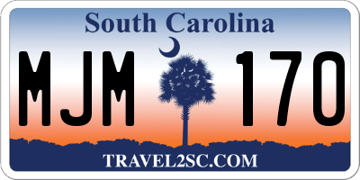 SC license plate MJM170