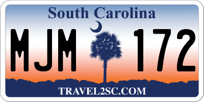 SC license plate MJM172
