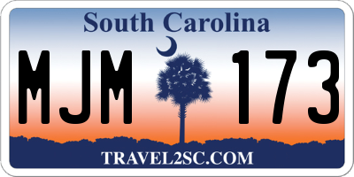 SC license plate MJM173