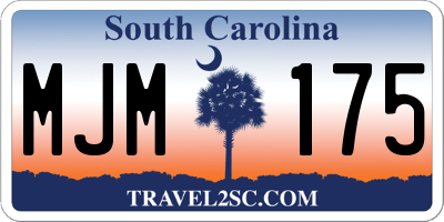 SC license plate MJM175