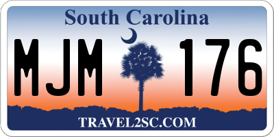 SC license plate MJM176