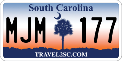 SC license plate MJM177