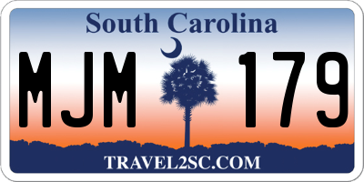 SC license plate MJM179