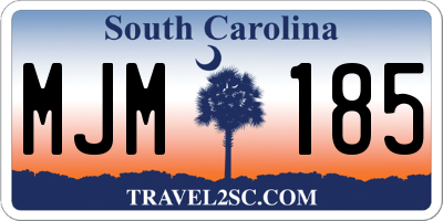 SC license plate MJM185