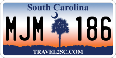 SC license plate MJM186