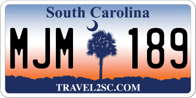 SC license plate MJM189