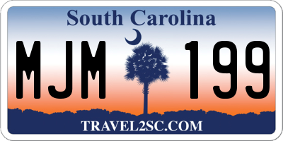 SC license plate MJM199
