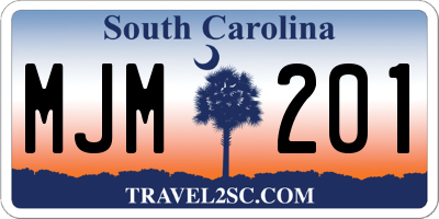 SC license plate MJM201