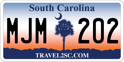 SC license plate MJM202