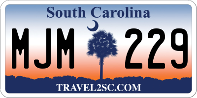 SC license plate MJM229