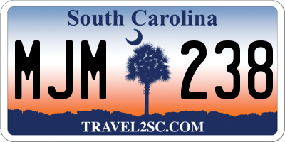 SC license plate MJM238