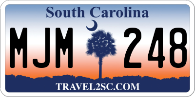 SC license plate MJM248