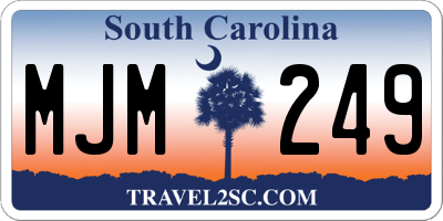 SC license plate MJM249