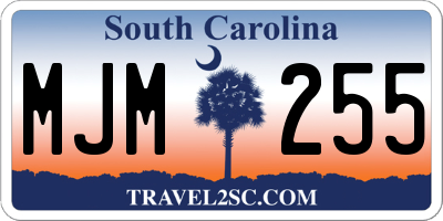 SC license plate MJM255