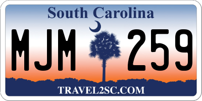 SC license plate MJM259
