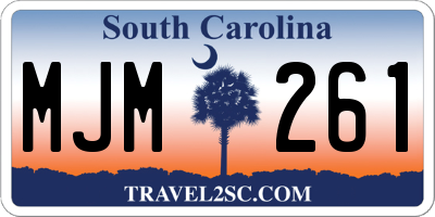 SC license plate MJM261