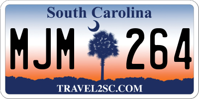 SC license plate MJM264