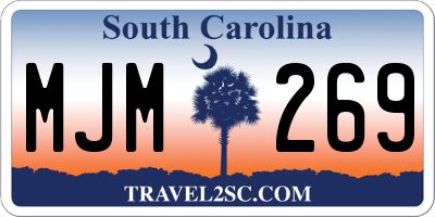 SC license plate MJM269