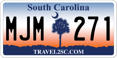 SC license plate MJM271