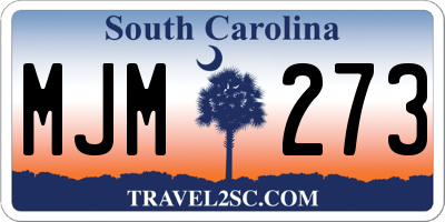 SC license plate MJM273