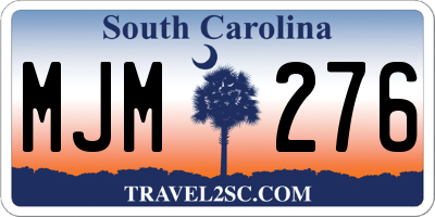 SC license plate MJM276