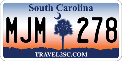 SC license plate MJM278