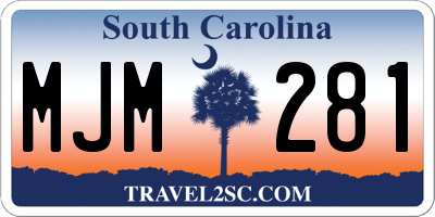 SC license plate MJM281