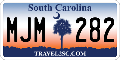 SC license plate MJM282