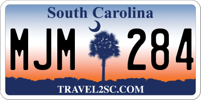 SC license plate MJM284