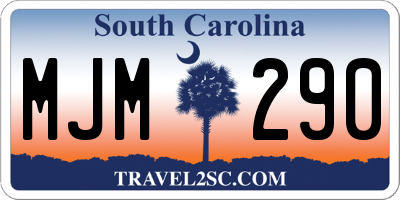 SC license plate MJM290