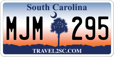 SC license plate MJM295